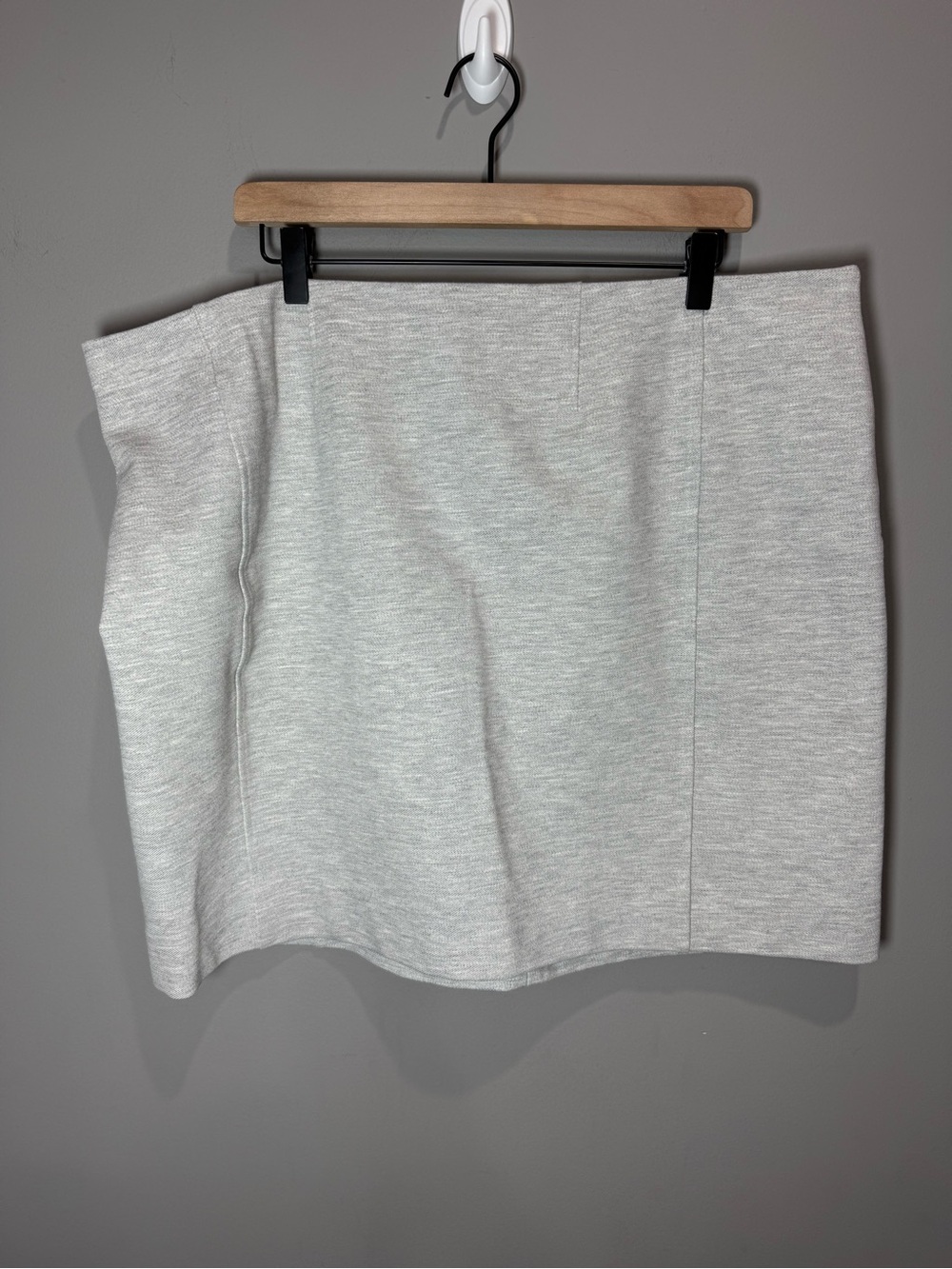 MM.LaFleur Gray Knit Mini Skirt Size +3‎ Ponte Career Office Chic